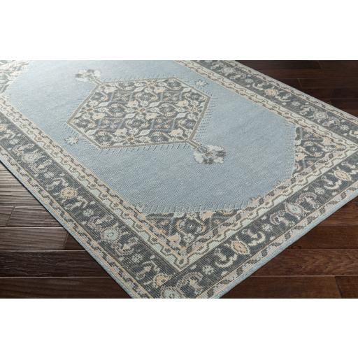 Surya Zahra ZHA-4050 Aqua Charcoal 5'6" x 8'6" Rug