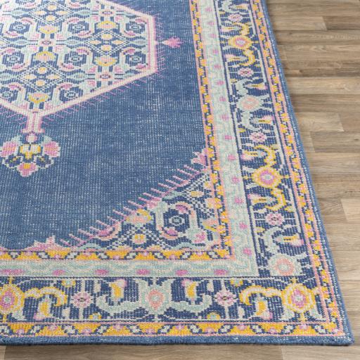 Surya Zahra ZHA-4051 Aqua Dark Blue 5'6" x 8'6" Rug