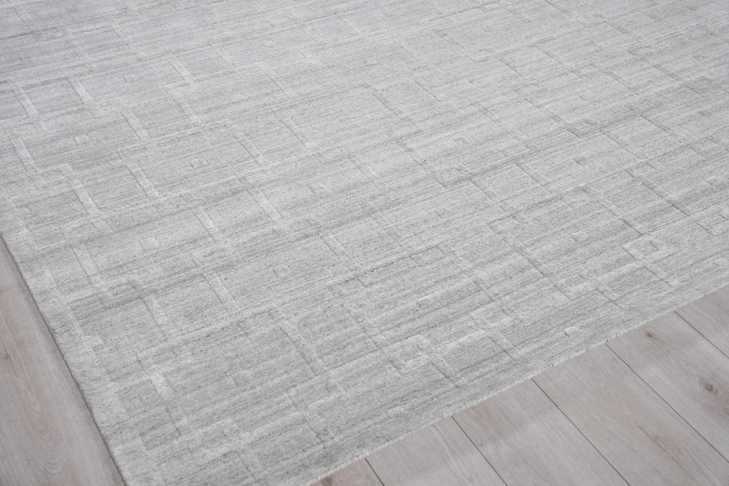 Exquisite Castelli Handloomed Bamboo Silk and New Zealand Wool Light Silver Area Rug 14.0'X18.0' Rug