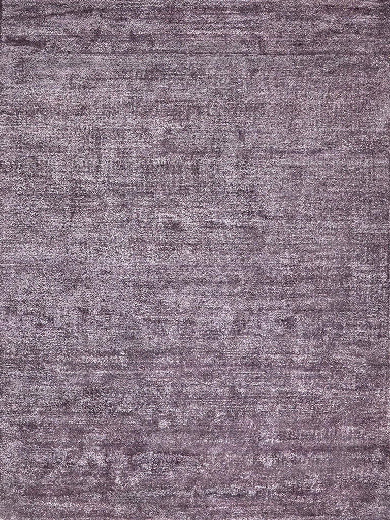 Exquisite Rugs Plush Hand-Knotted Bamboo Silk and Wool 4634 Deep Mauve 10' x 14' Area Rug