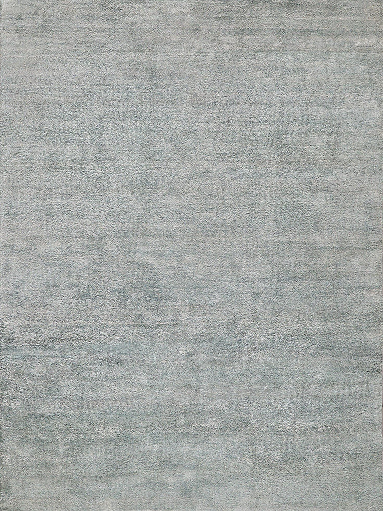 Exquisite Rugs Plush Hand-Knotted Bamboo Silk and Wool 4642 Gray 10' x 14' Area Rug