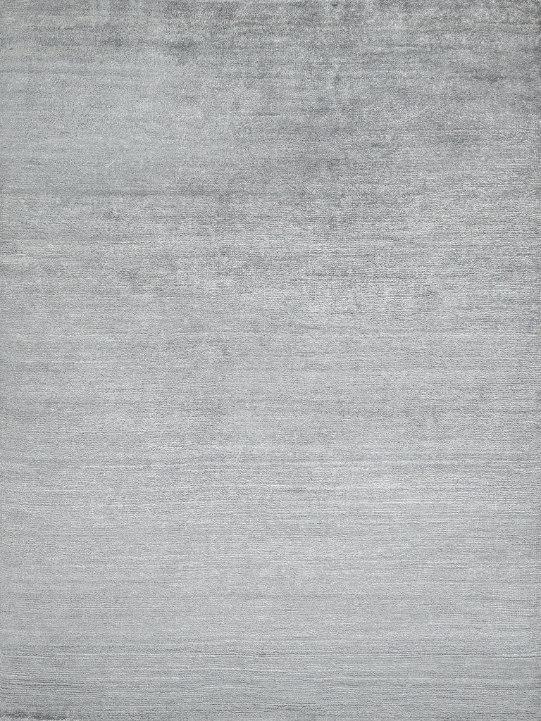 Exquisite Plush Hand-Knotted Bamboo Silk and Wool Dark Silver Area Rug 12.0'X15.0' Rug