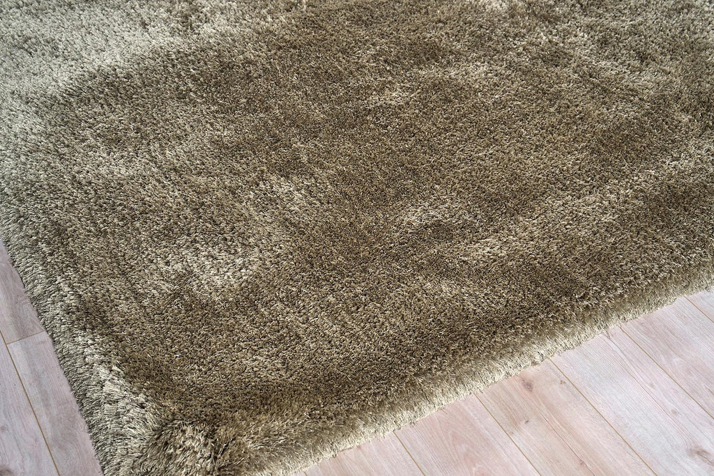 Exquisite Sumo Shag Hand Loomed Polyester/Microfiber Taupe Area Rug 10.0'X14.0' Rug