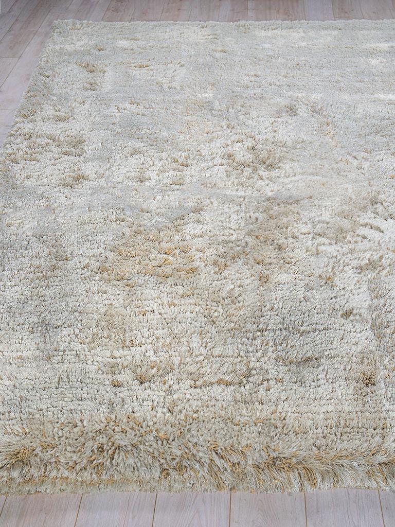 Exquisite Sumo Shag Hand Loomed Polyester/Microfiber Beige Area Rug 10.0'X14.0' Rug