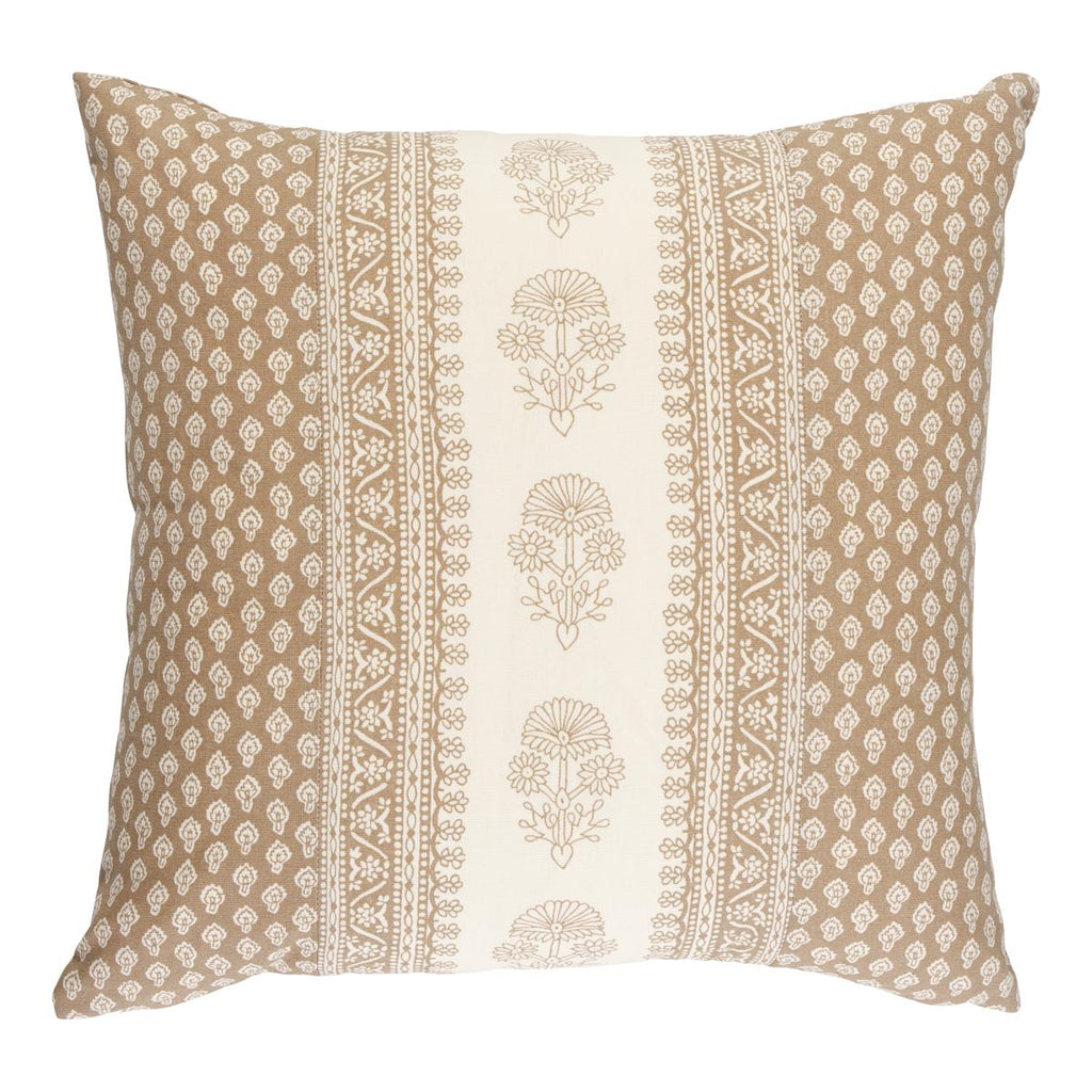 Schumacher Hyacinth I/O Neutral 20" x 20" Pillow