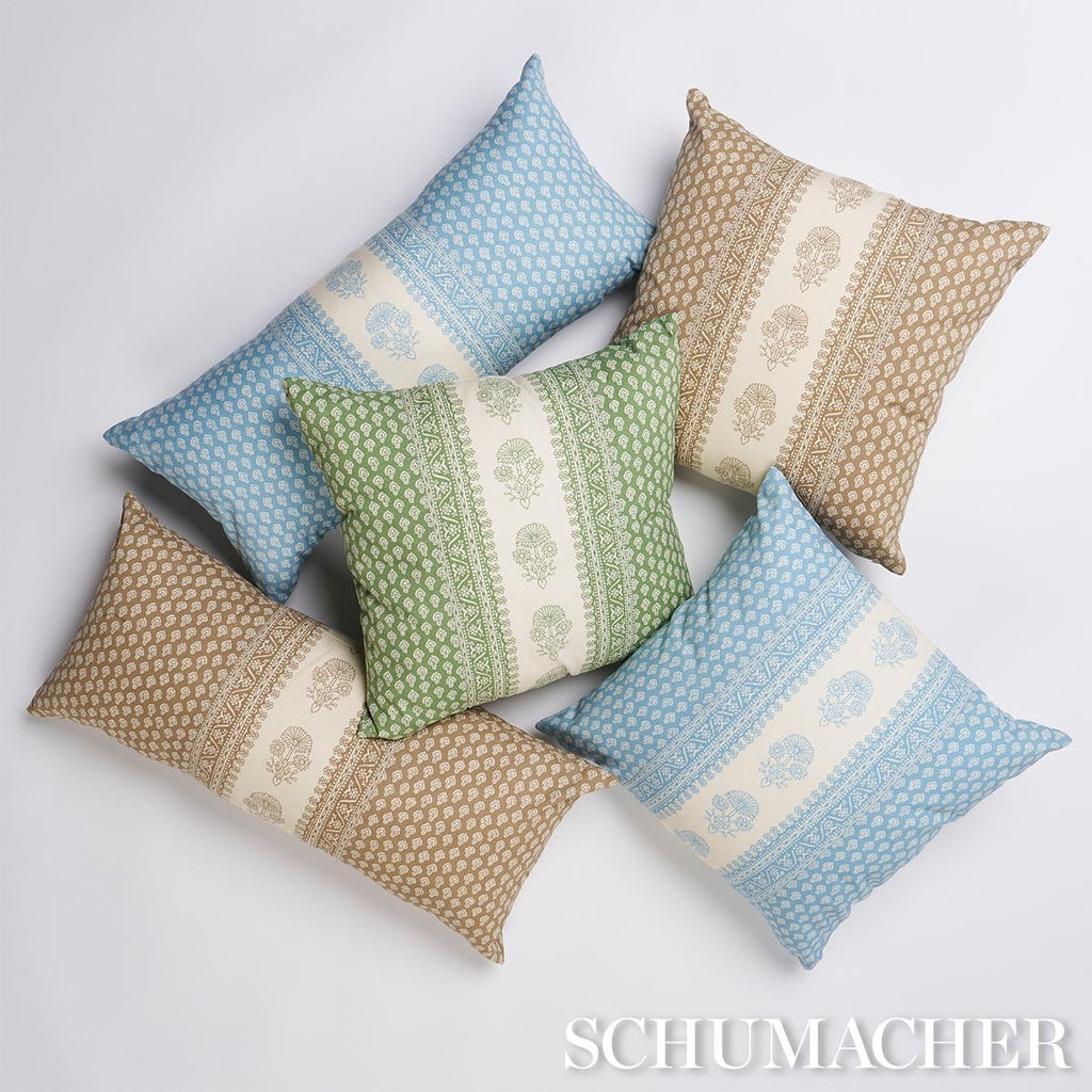 Schumacher Hyacinth I/O China Blue 20" x 20" Pillow