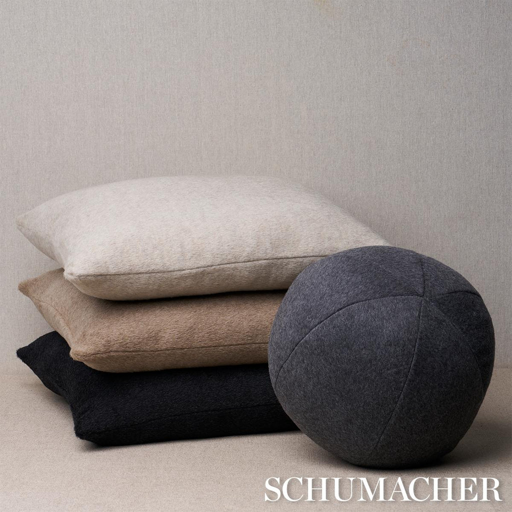 Schumacher Dixon Mohair Carbon 18" x 18" Pillow