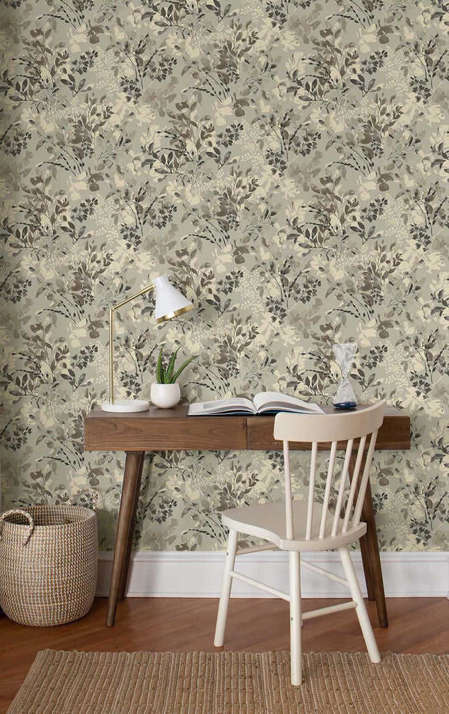 Surface Style Willow Wood Mist Wallpaper