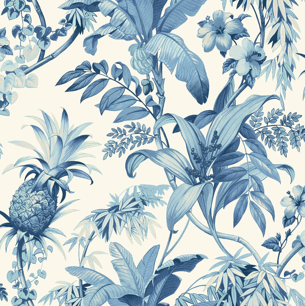 Tommy Bahama Malay Botanic Bliss Blue Wallpaper