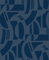 A-Street Prints Scott Living Iii Geometrics Indigo Wallpaper