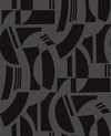 A-Street Prints Scott Living Iii Geometrics Black Wallpaper