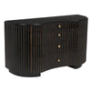 Noir Irene Dresser Hand Rubbed Black With Light Brown Trim