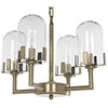 Noir Bistro Chandelier Antique Brass