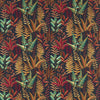 Clarke & Clarke Bracken Russet Aqua Emb Drapery Fabric