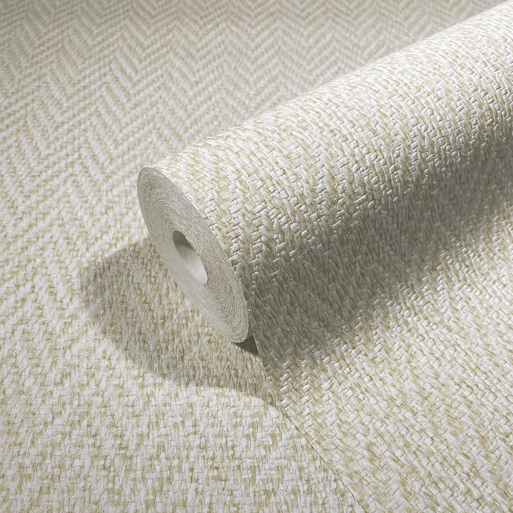 Galerie Chevron Sisal Weave Cream Wallpaper