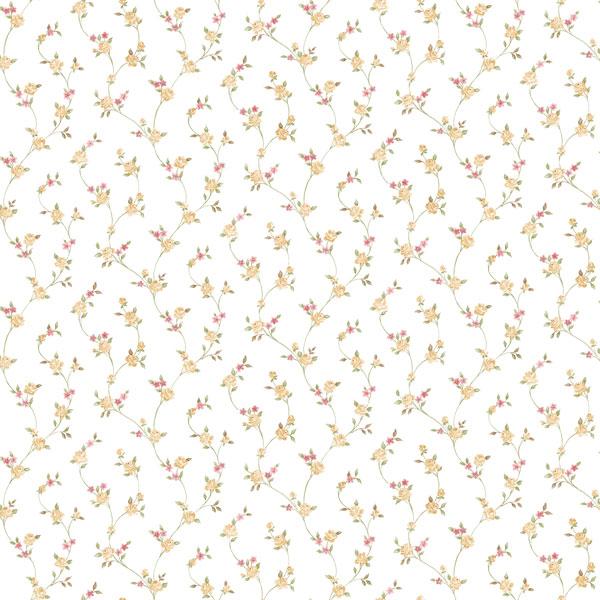 Galerie Petite Floral Trail White Wallpaper