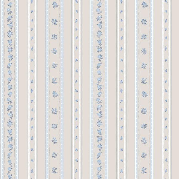 Galerie Floral Stripe Beige Wallpaper