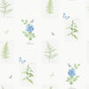 Galerie Rose Botanical Motif Blue Wallpaper