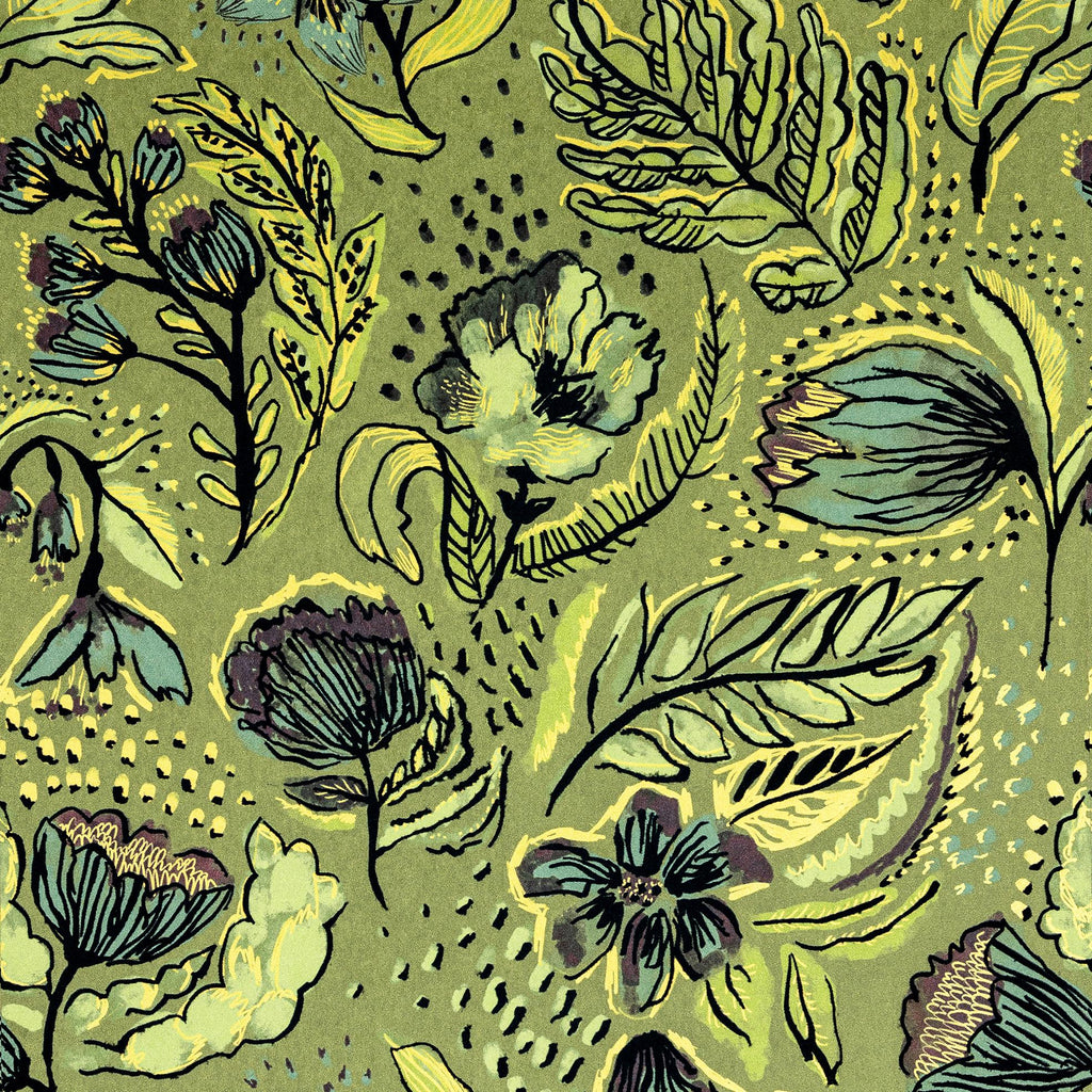 Galerie Wild Garden Green Wallpaper