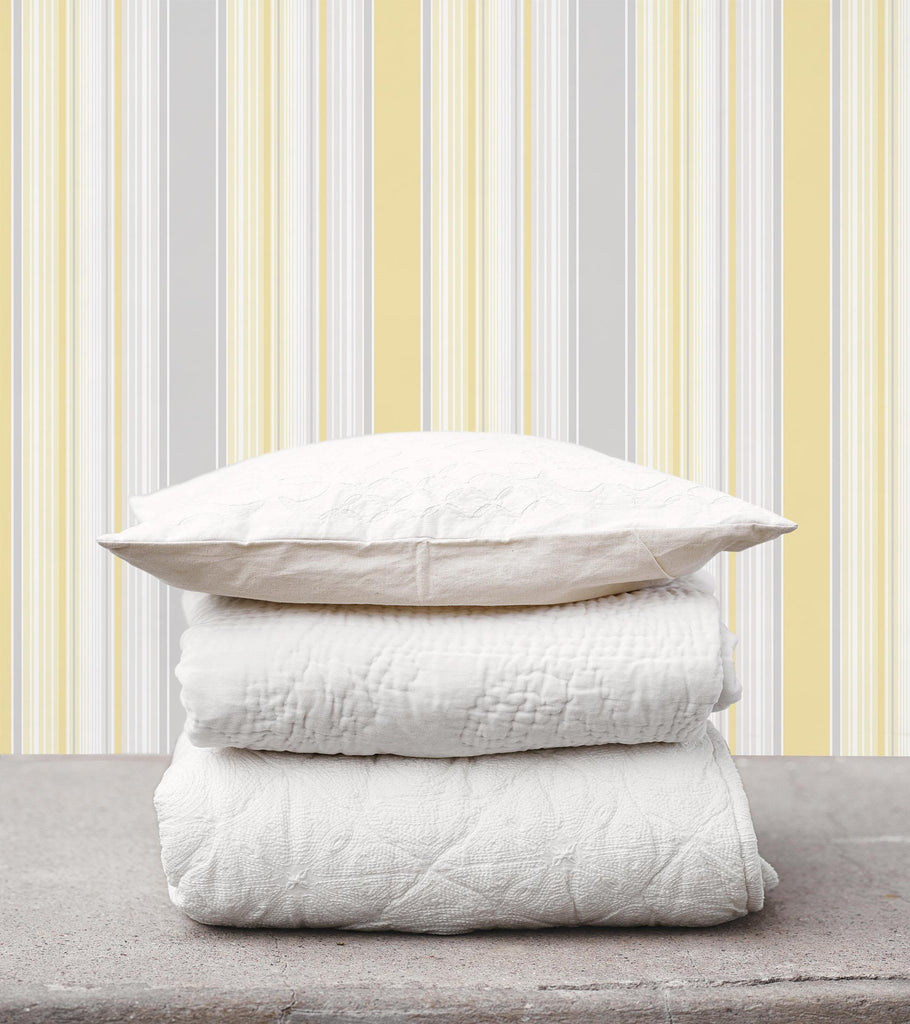 Galerie BARCODE STRIPE Yellow Wallpaper