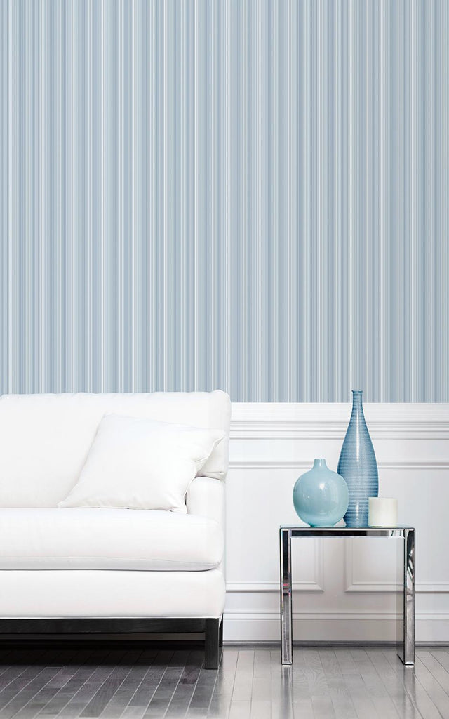 Galerie PINSTRIPE Blue Wallpaper