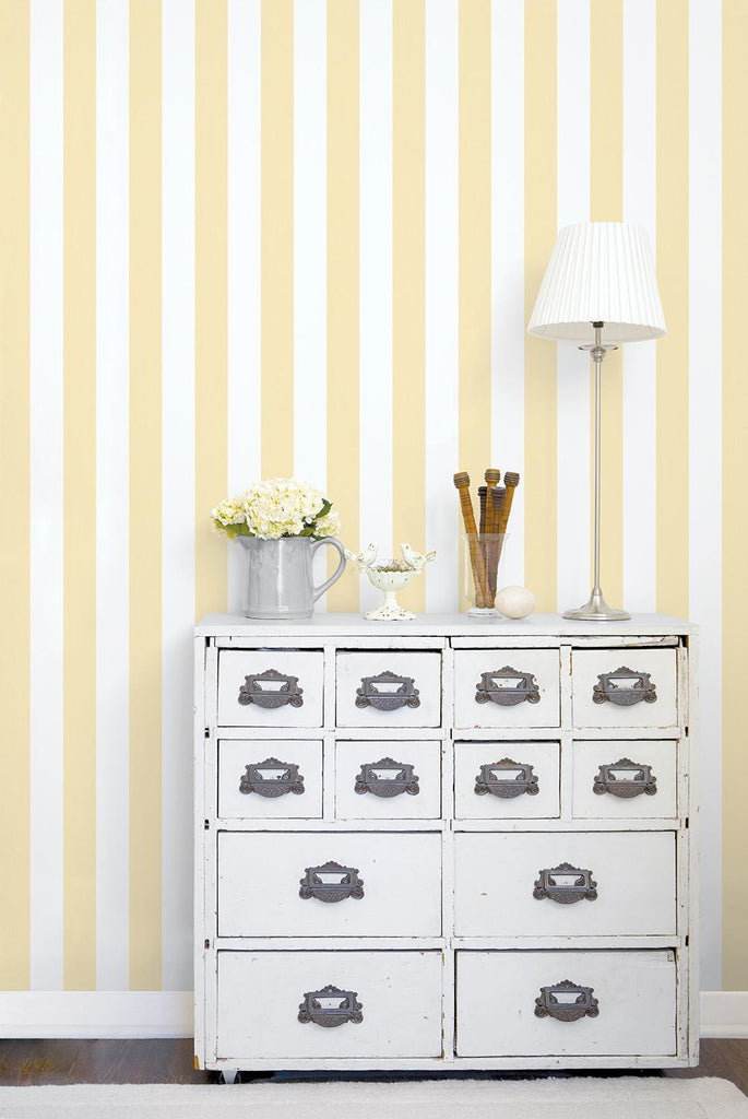 Galerie SURFACE STRIPE Yellow Wallpaper