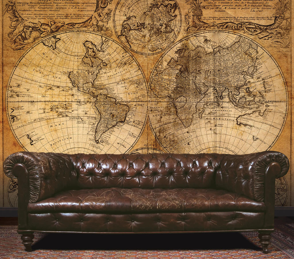 Galerie Ancient Map Bronze Brown Wallpaper