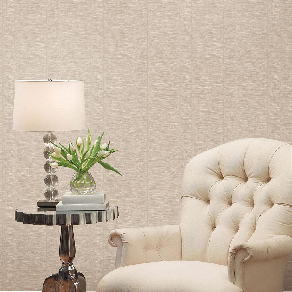 Galerie Pleated Stripe Cream Wallpaper