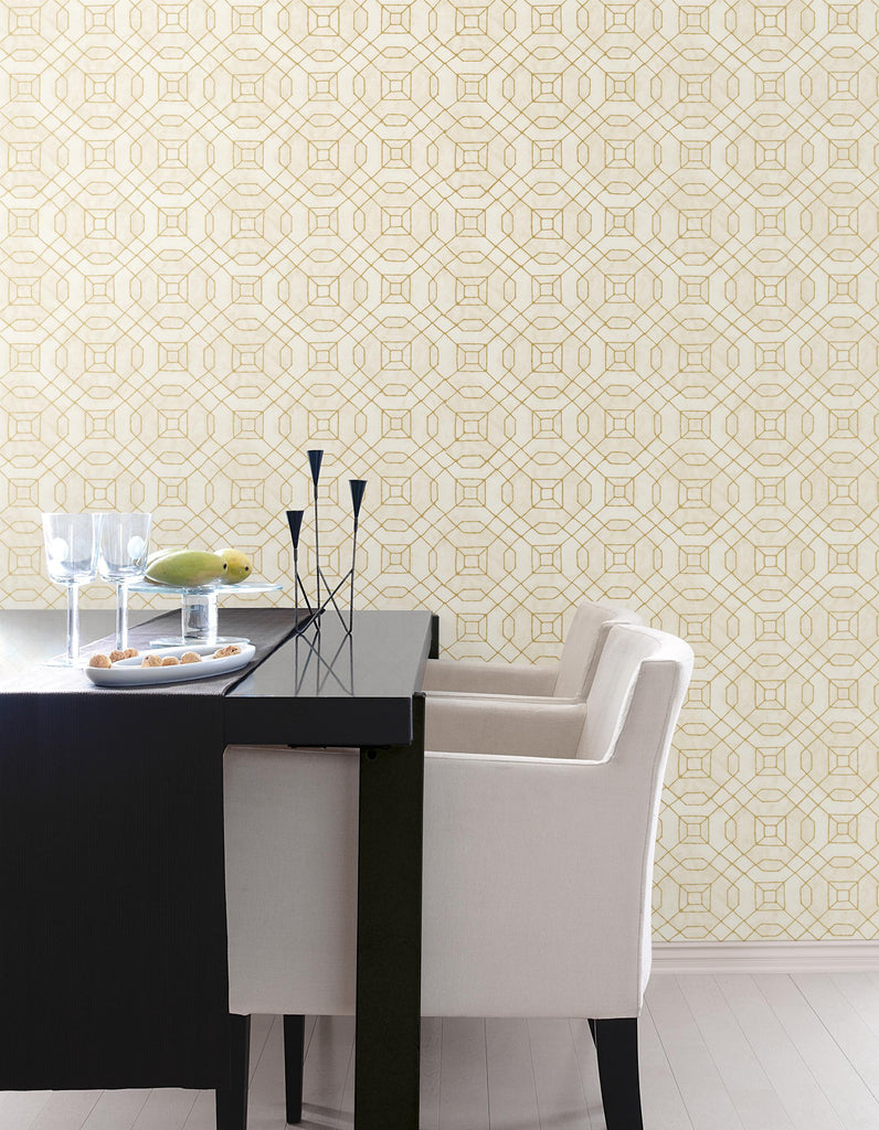 Galerie Metallic Geometric Gold Wallpaper