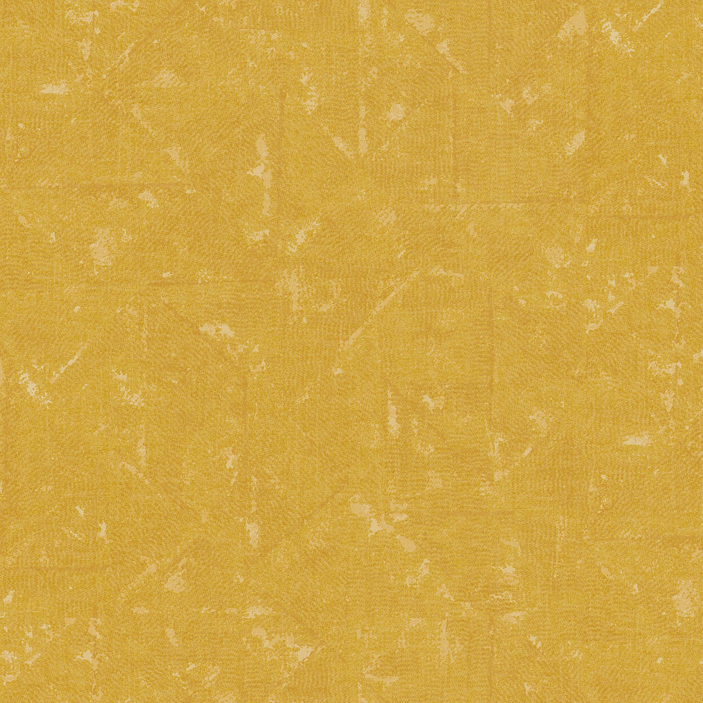 Galerie Distressed Geometric Texture Yellow Wallpaper