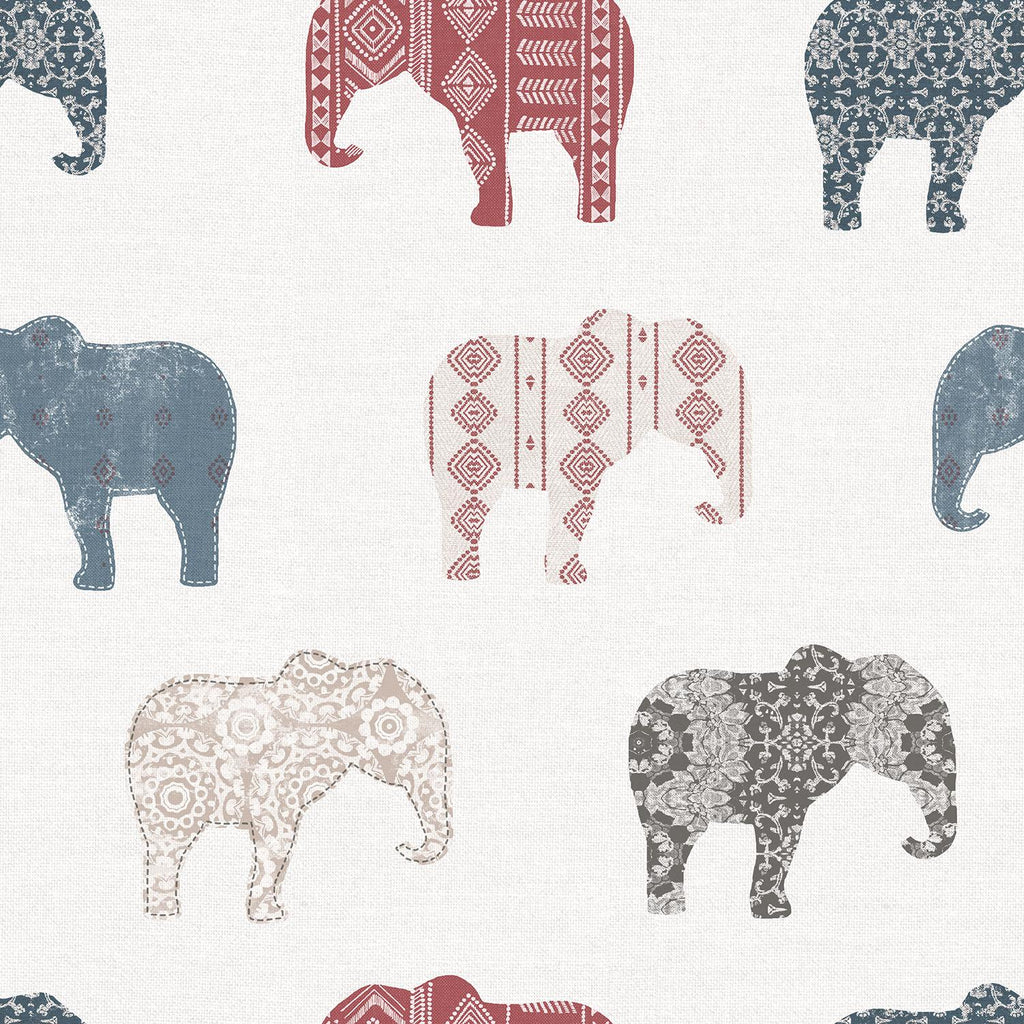 Galerie Elephant Motif Multi-coloured Wallpaper