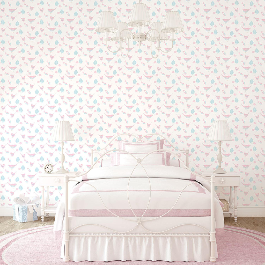 Galerie Pretty Birds Pink Wallpaper