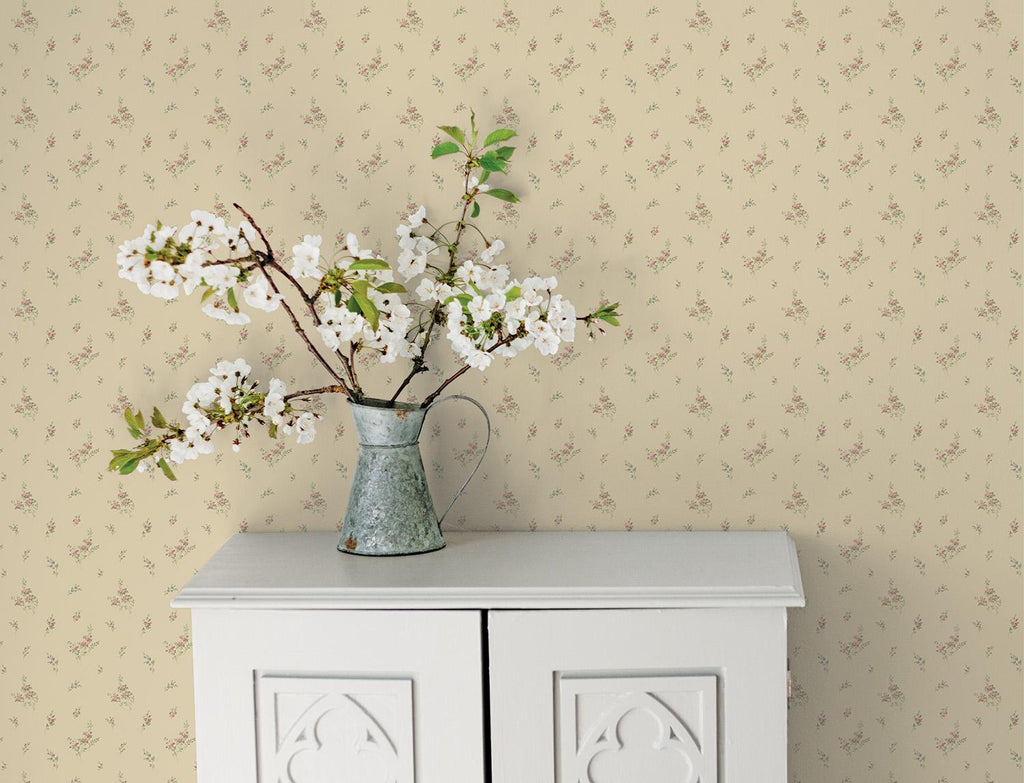 Galerie Small Floral Sprig Cream Wallpaper