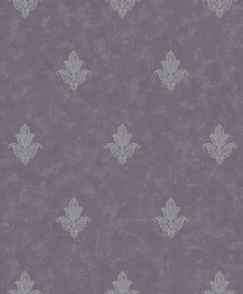 Galerie Mehndi Motif Purple Lilac Wallpaper