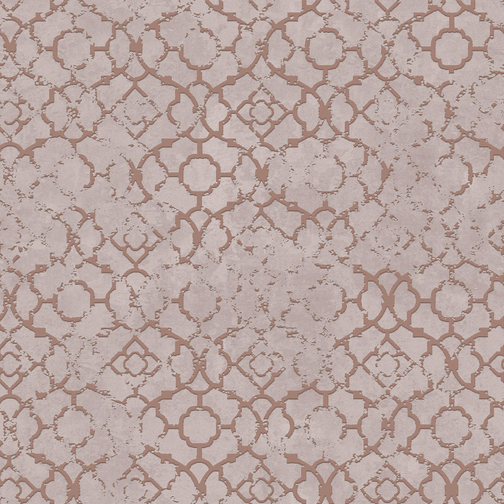 Galerie Aged Quatrefoil Rose Gold Wallpaper