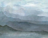 Galerie Misty Mountains Blue Mural