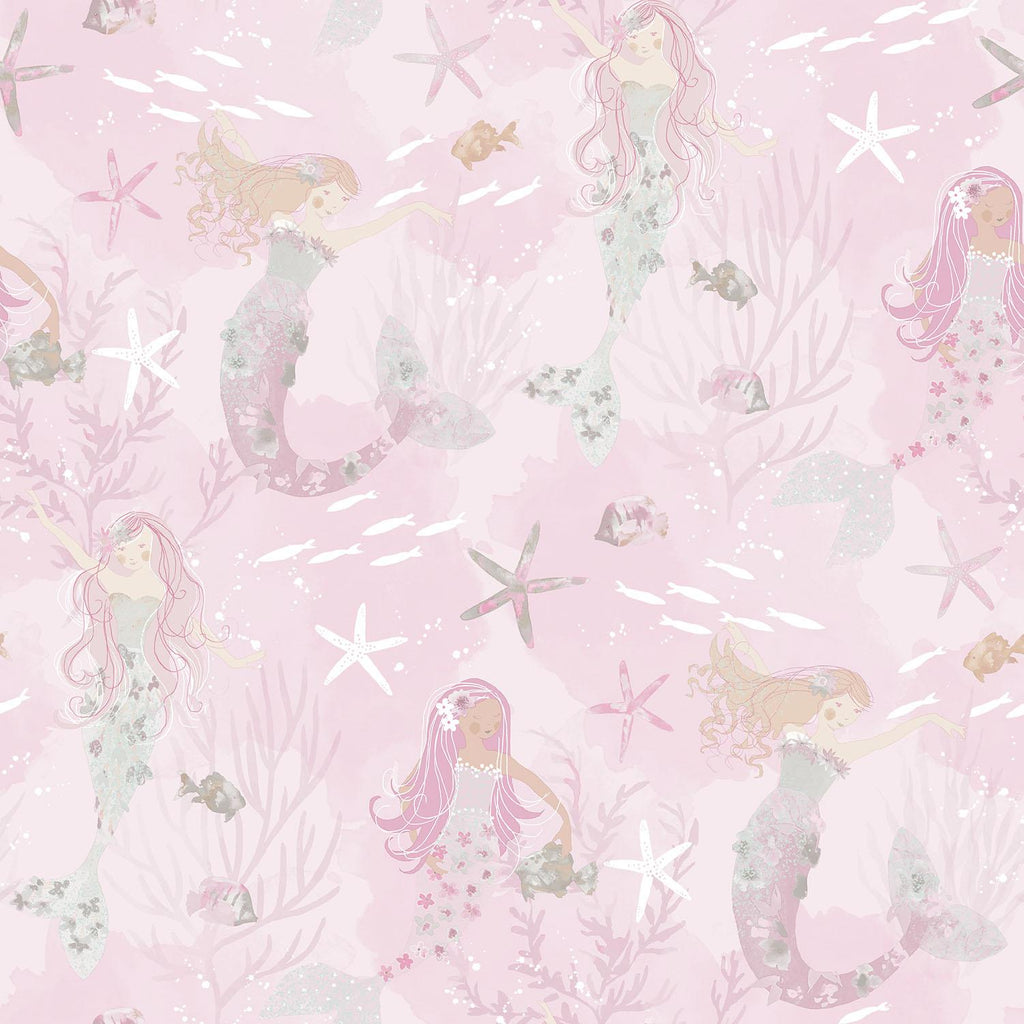 Galerie Mermaids Pink Wallpaper