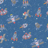 Galerie Spaceships Blue Wallpaper