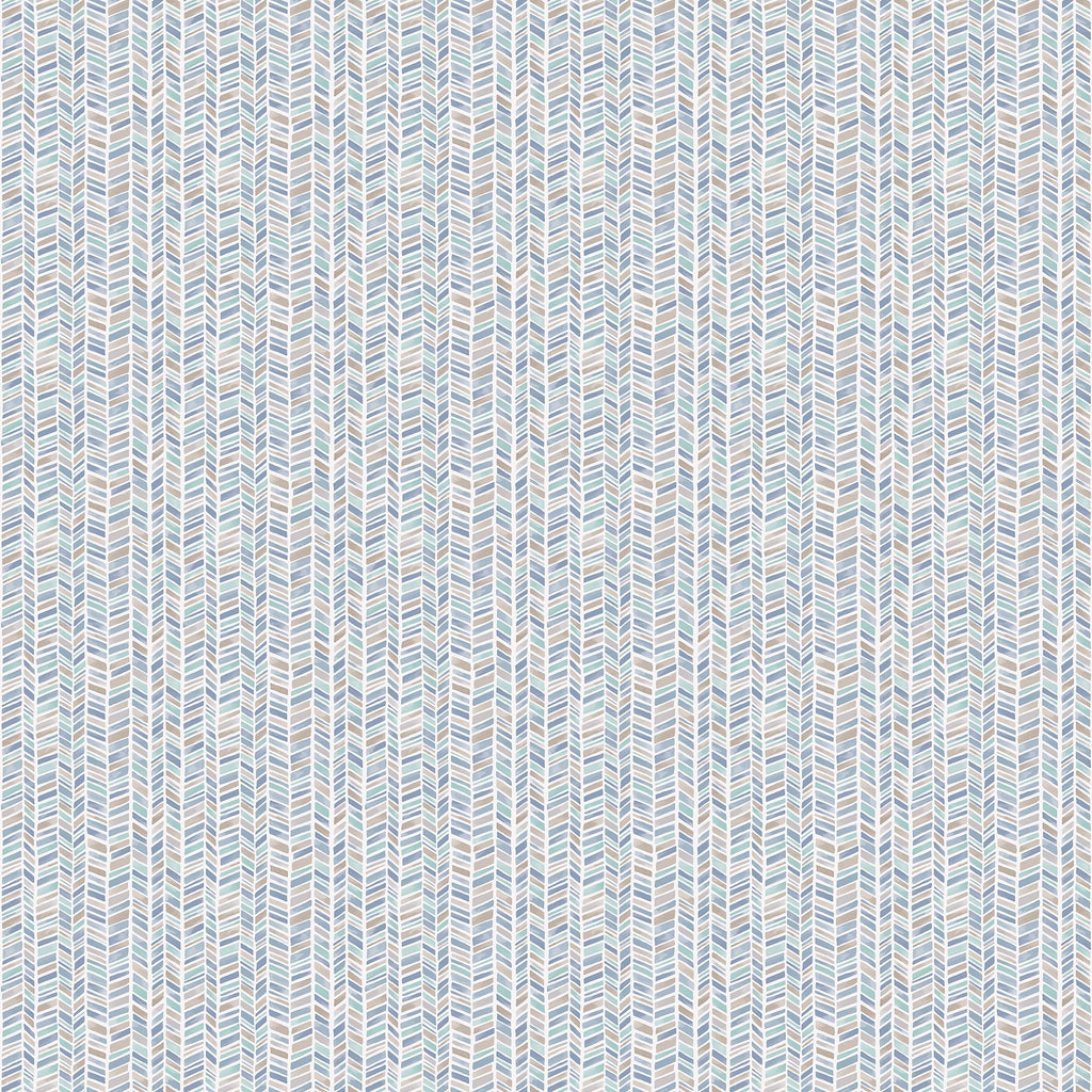 Galerie Stained Glass Stripe Blue Wallpaper