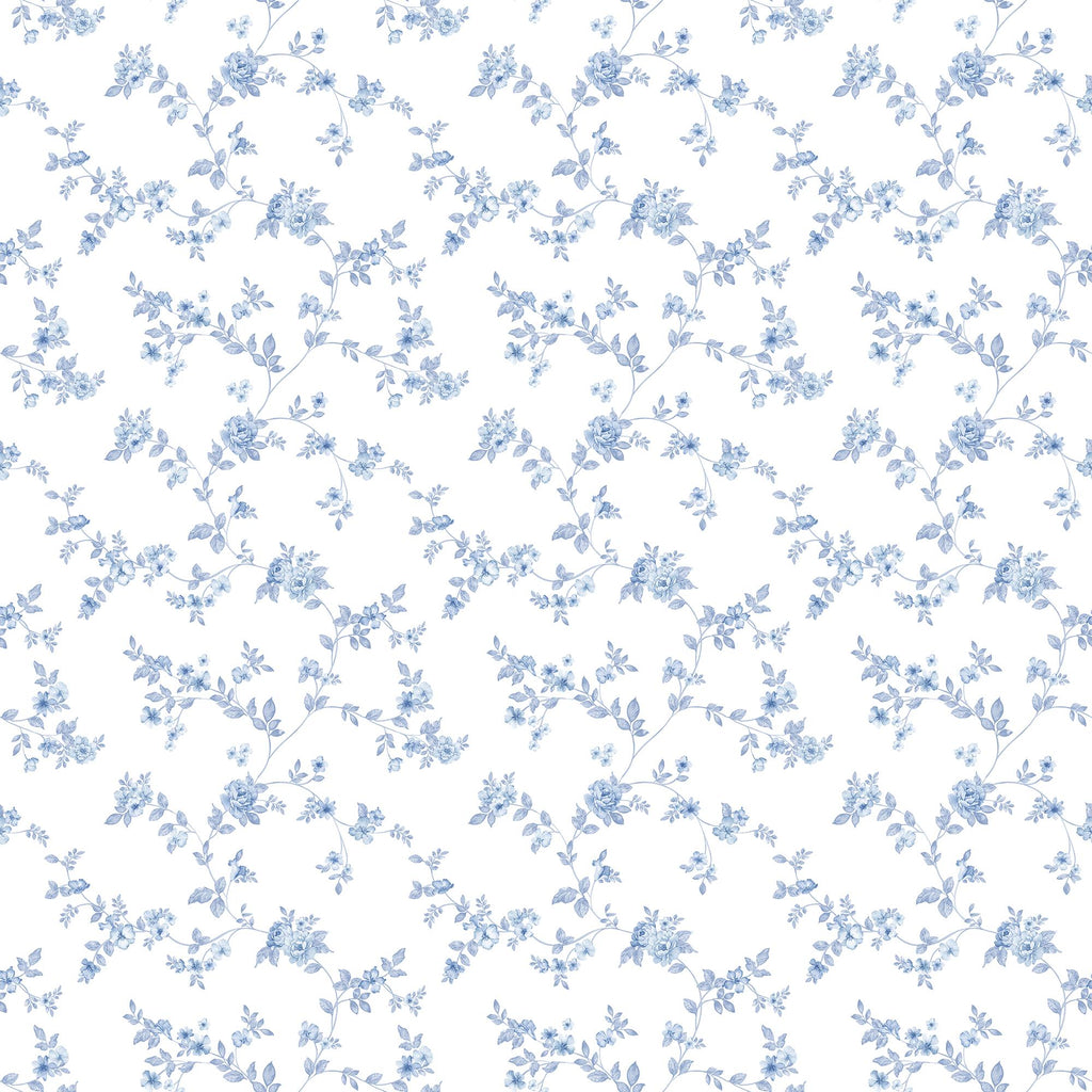 Galerie Delicate Floral Blue Wallpaper