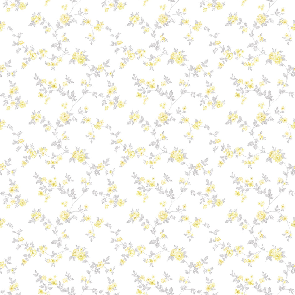 Galerie Delicate Floral Yellow Wallpaper