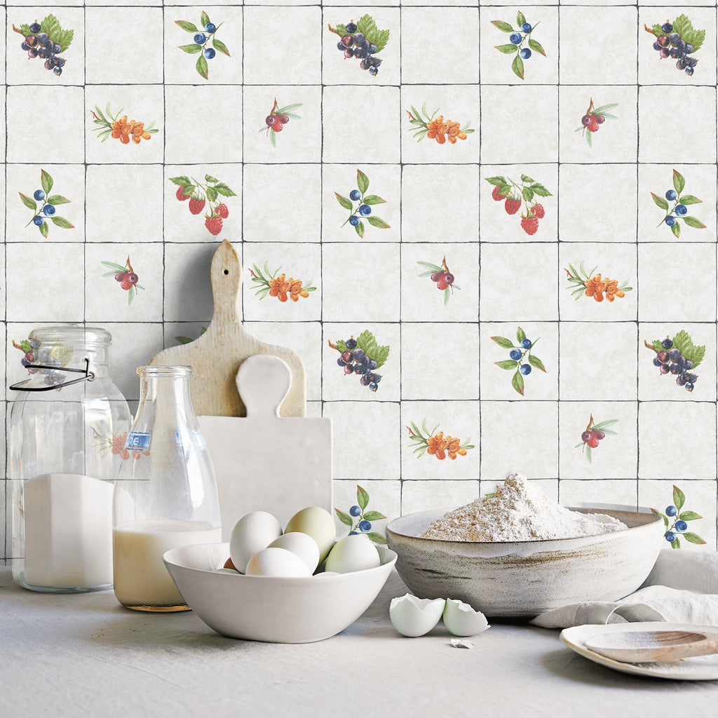 Galerie Fruit Tile Multi-coloured Wallpaper