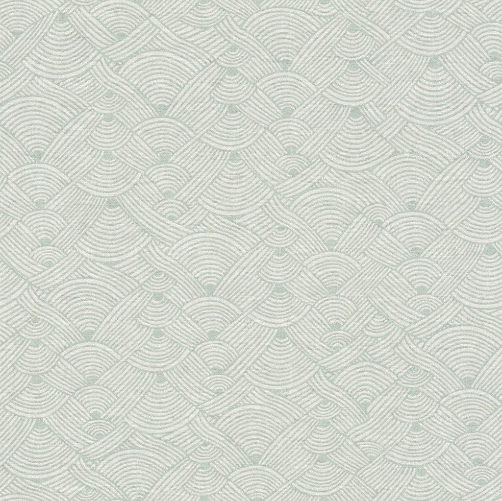 Galerie Geo Swirl Motif Green Wallpaper