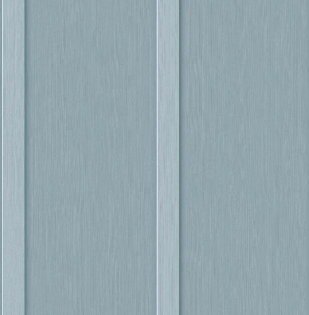 Seabrook Faux Board & Batten Blue Stream Wallpaper