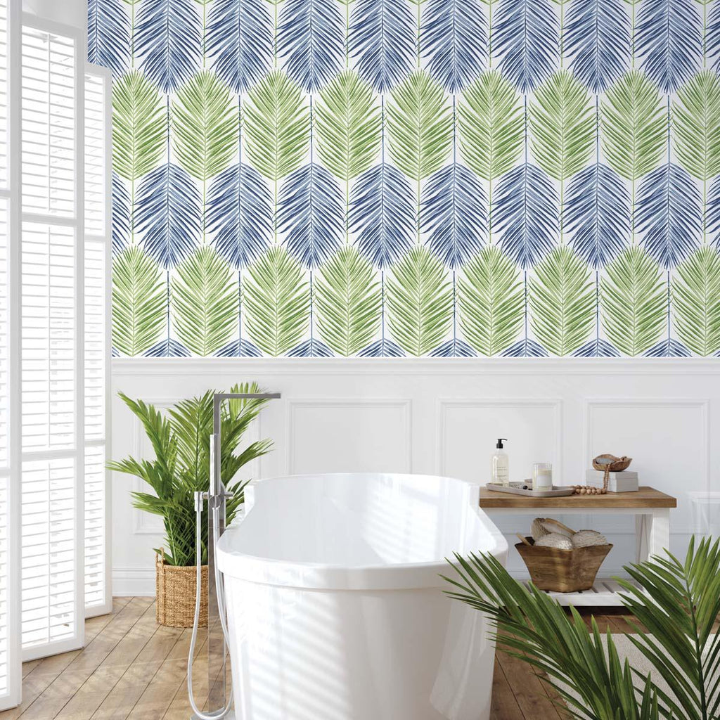 Seabrook Two Toned Palm Multicolored Wallpaper