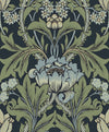 Seabrook Primrose Garden Midnight Blue & Sage Wallpaper