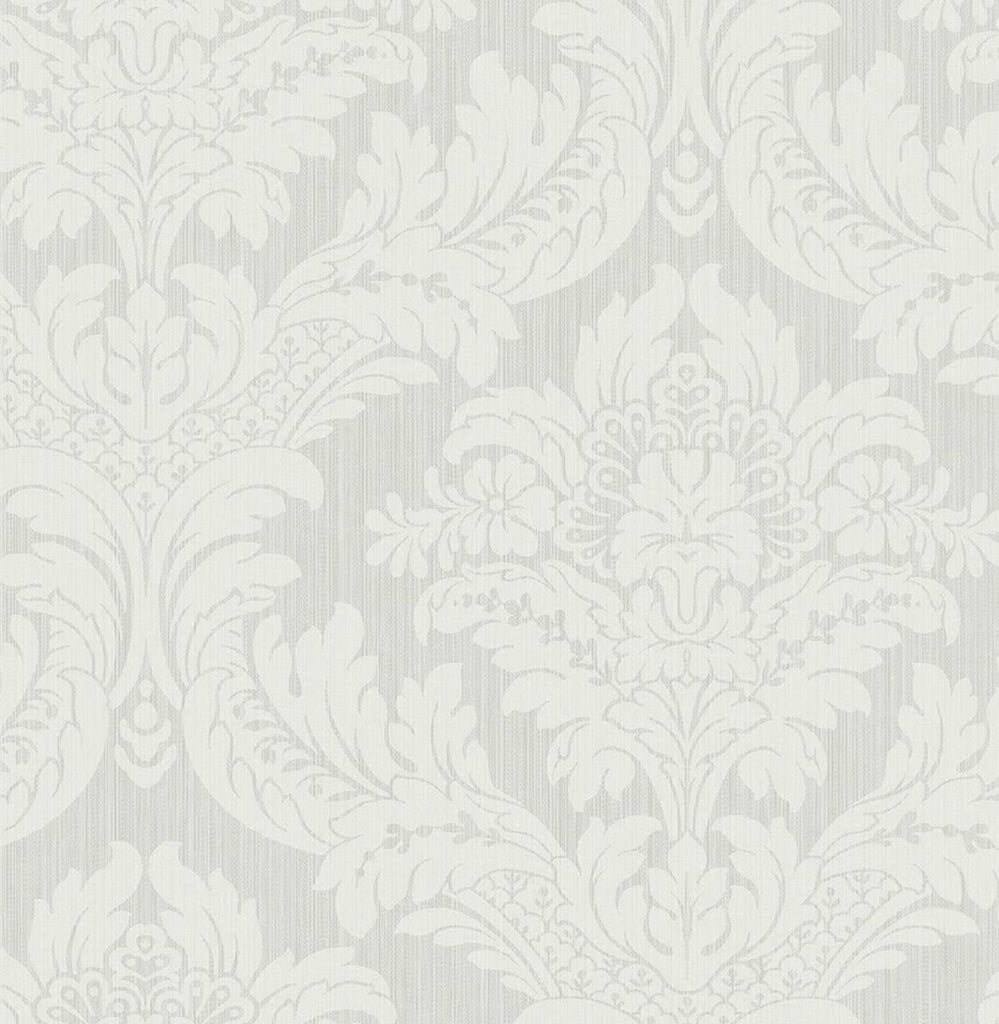 Seabrook Genevieve Damask Morning Mist Wallpaper