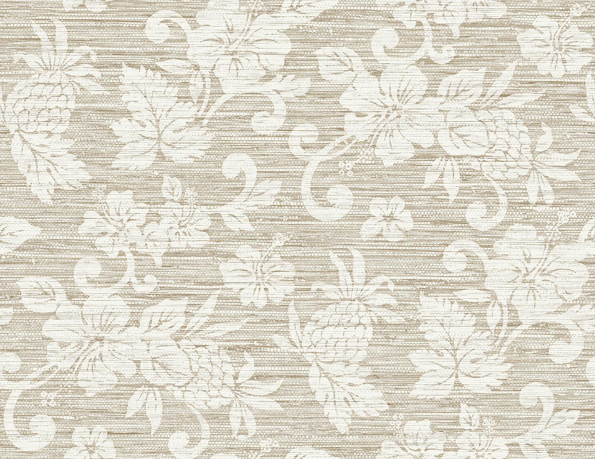 Seabrook Juno Island Floral Balanced Beige Wallpaper – DecoratorsBest