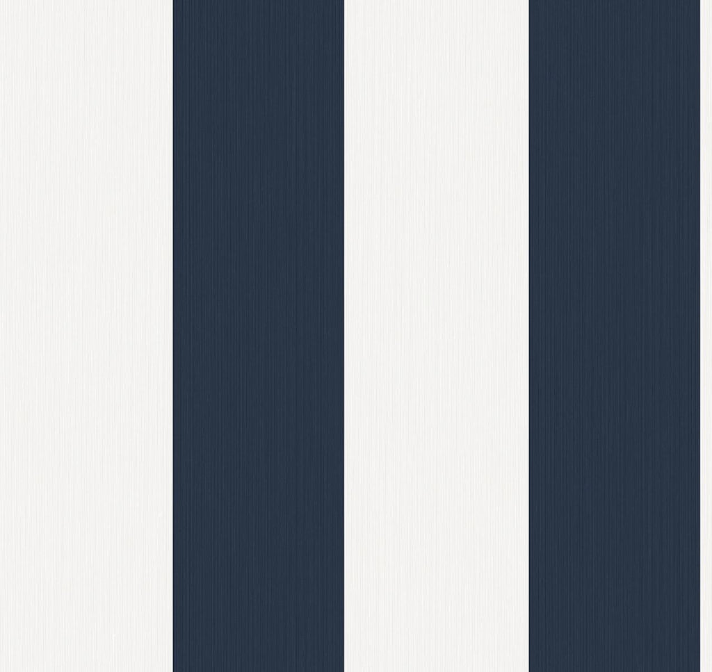 Seabrook Dylan Striped Stringcloth Blue Wallpaper