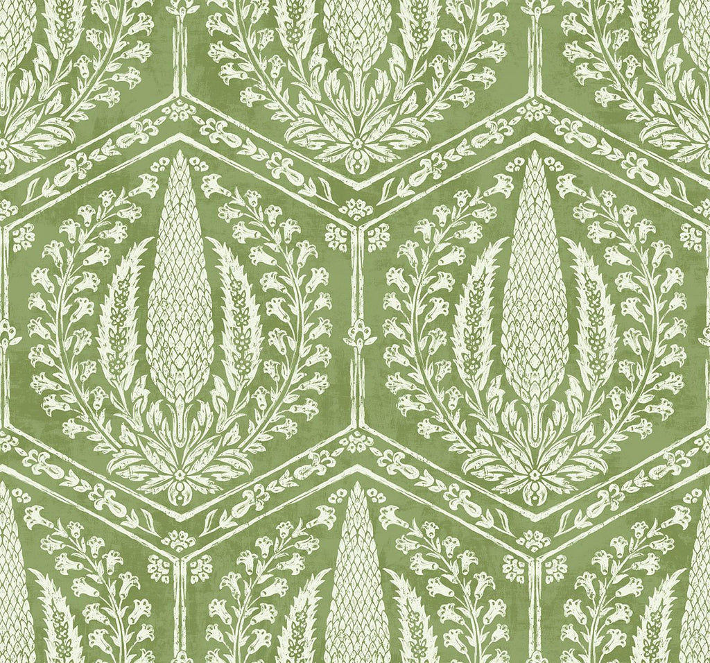 Seabrook Cyrus Harvest Green Wallpaper